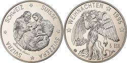 World Coins - Switzerland, 5 Ecu, Weihnachten, 1995, Copper-nickel,