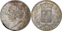 World Coins - France, Louis XVIII, 5 Francs, 1824, Toulouse, Silver, , Gadoury:614