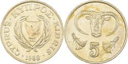 World Coins - Coin, Cyprus, 5 Cents, 1988