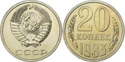 World Coins - Soviet Union, 20 Kopeks, 1983, Copper-Nickel-Zinc,
