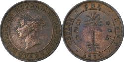 World Coins - Ceylon, Victoria, Cent, 1870, Calcutta, Copper, , KM:29