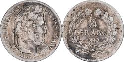 World Coins - France, Louis Philippe I, 1/4 Franc, 1842, Paris, Silver, , Gadoury:355