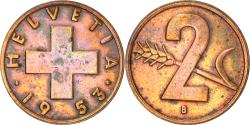World Coins - Coin, Switzerland, 2 Rappen, 1953, Bern, , Bronze, KM:47