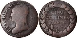 World Coins - Coin, France, Dupré, 5 Centimes, AN 9, Geneva, , Bronze, KM:640.6