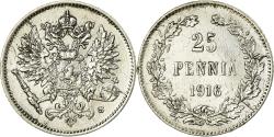 World Coins - Coin, Finland, Nicholas II, 25 Penniä, 1916, , Silver, KM:6.2