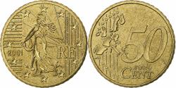 World Coins - France, 50 Euro Cent, 2001, Paris, , Brass, KM:1287