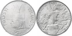 World Coins - Vatican, Paul VI, 5 Lire, 1966 - Anno IV, Rome, Aluminum, , KM:86