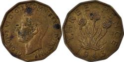 World Coins - Coin, Great Britain, 3 Pence, 1943