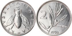 World Coins - Coin, Italy, 2 Lire, 1993, Rome, , Aluminum, KM:94