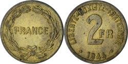 World Coins - Coin, France, France Libre, 2 Francs, 1944, Philadelphia, , Brass