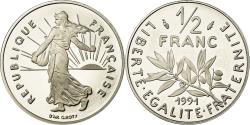 World Coins - Coin, France, Semeuse, 1/2 Franc, 1991, Paris, Proof, , Nickel