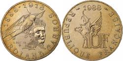 World Coins - France, 10 Francs, Roland Garros, 1988, Paris, FDC, Aluminum-Bronze,