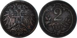 World Coins - Coin, Austria, 2 Heller, 1907