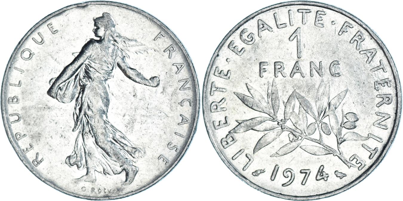 Coin, France, Franc, 1974 European Coins