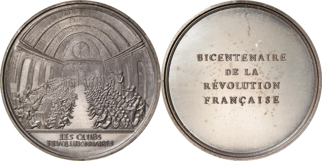 France, Medal, Révolution Française, Les Clubs Révolutionnaires, History