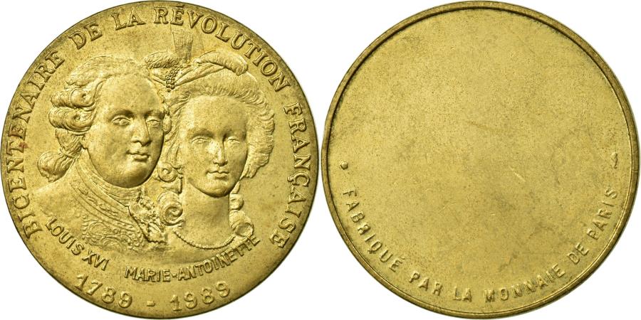 France, Medal, Bicentenaire de la Révolution Française - Louis XVI et