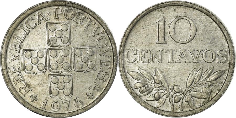 World Coins - Coin, Portugal, 10 Centavos, 1976, , Aluminum, KM:594