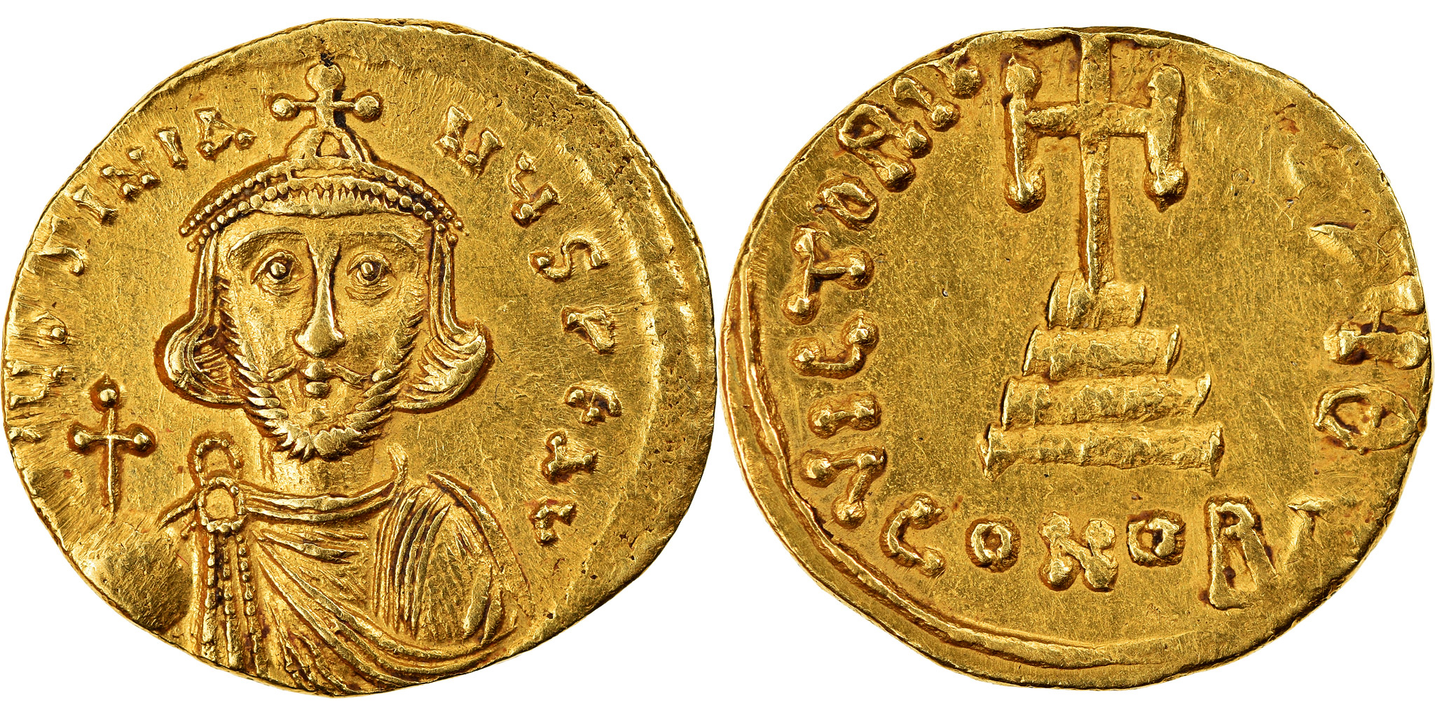 Coin, Justinian II, Solidus, 687-692, Constantinople, , Gold, Sear