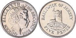 World Coins - Coin, Jersey, Elizabeth II, 5 Pence, 2008, , Copper-nickel, KM:105