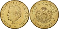 World Coins - Coin, Monaco, Rainier III, 10 Francs, 1974, Paris, ESSAI,