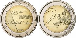 World Coins - Slovenia, 2 Euro, Independance, 2016, Vantaa, Bi-Metallic,