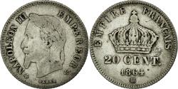 World Coins - Coin, France, Napoleon III, Napoléon III, 20 Centimes, 1864, Strasbourg