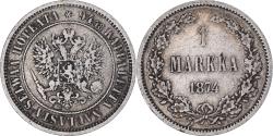 World Coins - Coin, Finland, Alexander II, Markka, 1874, Helsinki, , Silver, KM:3.2