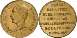 World Coins - France, Token, Réélection de Louis Napoléon Bonaparte, 1851, Brass,