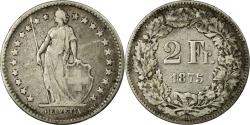 World Coins - Coin, Switzerland, 2 Francs, 1875, Bern, , Silver, KM:21