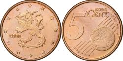 World Coins - Finland, 5 Euro Cent, 2000, Vantaa, Copper Plated Steel,