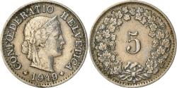 World Coins - Coin, Switzerland, 5 Rappen, 1949, Bern, , Copper-nickel, KM:26