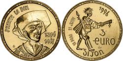World Coins - France, Token, 3 Euro de Dijon, Philippe le Bon, 1996, Copper-nickel Aluminium