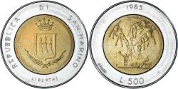 World Coins - Coin, San Marino, 500 Lire, 1983, Rome, , Bi-Metallic, KM:153
