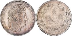 World Coins - France, Louis Philippe I, 5 Francs, 1837, Lyon, Silver, , Gadoury:678