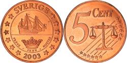 World Coins - Coin, Sweden, 5 Cents, 2003, Proof, , Copper