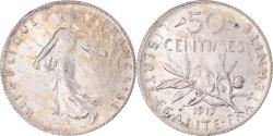 World Coins - Coin, France, Semeuse, 50 Centimes, 1917, Paris, , Silver, KM:854