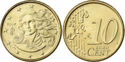 World Coins - Italy, 10 Euro Cent, 2007, Rome, Nordic gold,