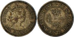 World Coins - Coin, Hong Kong, 10 Cents, 1964