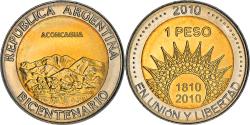 World Coins - Coin, Argentina, Peso, 2010, , Bi-Metallic, KM:157