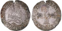 World Coins - Coin, France, Louis XIII, 1/2 Franc, 1615, Saint-Lô, , Silver, KM:74