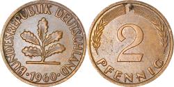 World Coins - Coin, GERMANY - FEDERAL REPUBLIC, 2 Pfennig, 1960, Stuttgart, , Bronze