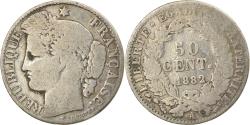 World Coins - Coin, France, Cérès, 50 Centimes, 1882, Paris, , Silver, KM:834.1