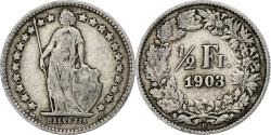 World Coins - Switzerland, 1/2 Franc, 1903, Bern, Silver, , KM:23