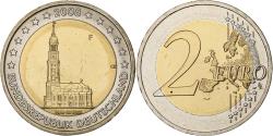 World Coins - Germany, 2 Euro, Cathédrale de Hambourg, 2008, Stuttgart, Bi-Metallic,