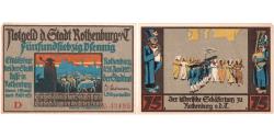 World Coins - Germany, Rothenburg, 75 Pfennig, 1921-06-24, AU(55-58)