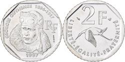 World Coins - France, 2 Francs, Georges Guynemer, 1997, Pessac, ESSAI, Nickel,