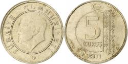 World Coins - Turkey, 5 Kurus, 2011