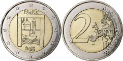 World Coins - Malta, 2 Euro, Cultural Heritage, 2018, Pessac, Bi-Metallic,