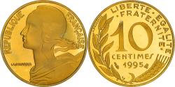 World Coins - Coin, France, Marianne, 10 Centimes, 1995, Paris, Proof / BE,