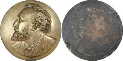 World Coins - France, Medal, History, Plaque médaillon Gambetta, , Gilt Bronze